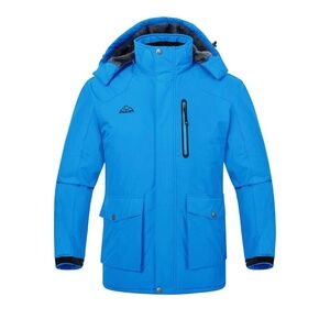 Outdoor Sport Men's Snow Jacket Waterproof Insulated Fleeced Hooded - L